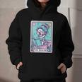 The Reader Retro Reading Skeleton Books Flowers Tarot Card Graphic Youth Hoodie