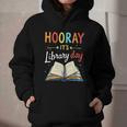 Reading Books Bibliophile Hooray It's Library Day Graphic Youth Hoodie