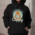 Reading Makes Me Cappy Bookworm Capybara Book Reading Graphic Youth Hoodie