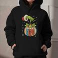 Retro Christmas Ornament Book Christmas Teacher Librarian Graphic Youth Hoodie