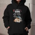 Retro Just A Girl Who Love Dogs Books And Coffee Bookworm Graphic Youth Hoodie