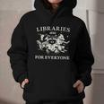 Retro Libraries Are For Everyone Racoon Reading Book Lover Graphic Youth Hoodie