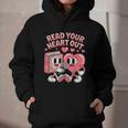 Retro Read Your Heart Out Valentine's Day Teacher Book Lover Graphic Youth Hoodie