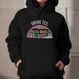 Retro Vintage Drink Tea Read Books Be Happy Reading Graphic Youth Hoodie Retro Vintage Drink Tea Read Books Be Happy Reading Graphic Youth Hoodie