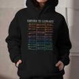 Return To Library Card Book Due Date Bookish Reading Graphic Youth Hoodie