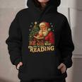 He Sees What You’Ve Been Reading Santa Book Lover Christmas Graphic Youth Hoodie