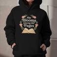 She Blooms Among The Pages Women Mom Wife Floral Book Quote Graphic Youth Hoodie