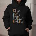 Sip Coffee Pet Cats Read Books Repeat Book Cat Lover Graphic Youth Hoodie Sip Coffee Pet Cats Read Books Repeat Book Cat Lover Graphic Youth Hoodie