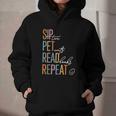 Sip Tea Pet Cats Read Books Repeat Book Cat Lover Graphic Youth Hoodie Sip Tea Pet Cats Read Books Repeat Book Cat Lover Graphic Youth Hoodie