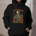 Skeleton Read Book Just One More Chapter Floral Book Lover Graphic Youth Hoodie