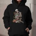 Skeleton Reading Book Halloween Bookworm Bibliophile Reader Graphic Youth Hoodie