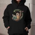 Sloth Reading a Book Lazy Sloth Bookworm Graphic Youth Hoodie