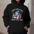 Snow Many Books Snow Little Time Snowman Reading Book Graphic Youth Hoodie