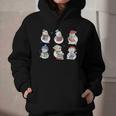Snowman Reading Book Santa Christmas Bookish Teacher Graphic Youth Hoodie