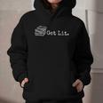 Stack Of Books Get Lit Book Reading Reader Graphic Youth Hoodie