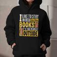 I Like To Stay In Bed And Read Books It's Too Peopley Outsid Graphic Youth Hoodie