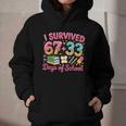 Survived 67 Days Of School Ice Cream Drip Apple Pencil Book Graphic Youth Hoodie Survived 67 Days Of School Ice Cream Drip Apple Pencil Book Graphic Youth Hoodie