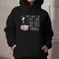 That's What I Do I Pet Cat I Read Books Tuxedo Cat Bookworm Graphic Youth Hoodie