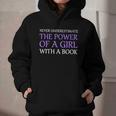 Never Underestimate Girl With A Book Women Inspiration Quote Graphic Youth Hoodie