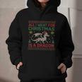 All I Want For Christmas Is A Dragon & Books Ugly Sweater Graphic Youth Hoodie