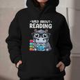 Wild About Reading Book Lover Hippo Graphic Youth Hoodie