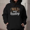 Wild About Reading Books Reader Lover Bookworm Leopard Print Graphic Youth Hoodie