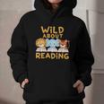 Wild About Reading Cute Animal Book Lover Kids Graphic Youth Hoodie