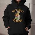 Wild About Reading Cute Leopard Teacher Kids Book Lover Graphic Youth Hoodie