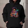 Woman Reading Book Lover Geometric Girl Afro History Graphic Youth Hoodie