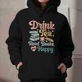 Women's Drink Tea Read Books Nerd Book Reader Book Reading Lover Graphic Youth Hoodie