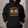 Women's Read Your Heart Out Teacher Valentines Reading Book Love Graphic Youth Hoodie