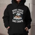 Women's Wild Dreams Reading Giraffe Book Reader Zoo Animals Kids Graphic Youth Hoodie