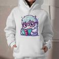 Adorable Book Lover Yeti With Reading Glasses Cute Graphic Youth Hoodie Adorable Book Lover Yeti With Reading Glasses Cute Graphic Youth Hoodie