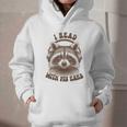 Audio Book Reader Book Lover Raccoon I Read With My Ears Graphic Youth Hoodie