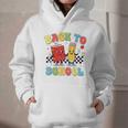 Back To School Checkered Book Pencil Groovy Teacher Student Graphic Youth Hoodie Back To School Checkered Book Pencil Groovy Teacher Student Graphic Youth Hoodie