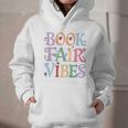 Book Fair Vibes Groovy Retro Reading Graphic Youth Hoodie