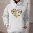 Book Lover Librarian Books Heart Valentine Graphic Youth Hoodie