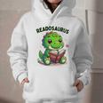 Book Lover Reading Dinosaur Readosaurus Library Graphic Youth Hoodie