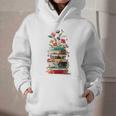 Book Stack With Flowers Reading Lover Bookish Graphic Youth Hoodie