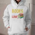 Books Are My Love Language Stack Graphic Youth Hoodie
