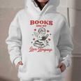 Books Are My LoveLanguage Cupid Valentines Graphic Youth Hoodie