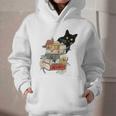 Cat And Books Flowers Reading Club Cat Lover Bookworm Graphic Youth Hoodie