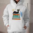 Cat And Books Retro Midcentury Mid Century Aesthetic Graphic Youth Hoodie
