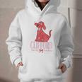 Clifford The Big Red Dog Pink Text With Bow Illustrated Book Graphic Youth Hoodie
