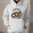 Cute Coffee Cats Books Lover Idea Women Men Kids Graphic Youth Hoodie