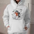 Cute Halloween Ghost Reading Book Graphic Youth Hoodie Cute Halloween Ghost Reading Book Graphic Youth Hoodie