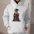 Cute Mouse Reading Book Graduation Graphic Youth Hoodie