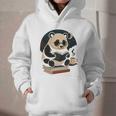 Cute Panda Reading Book Under Moon Bookworm Coffee Lover Graphic Youth Hoodie