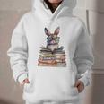 Cute Reading Bunny With Glasses Books Bookworm Reader Book Premium Tri-Blend Graphic Youth Hoodie