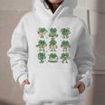 Cute Shamrock Reading Books St Patrick's Day Teacher Reading Graphic Youth Hoodie